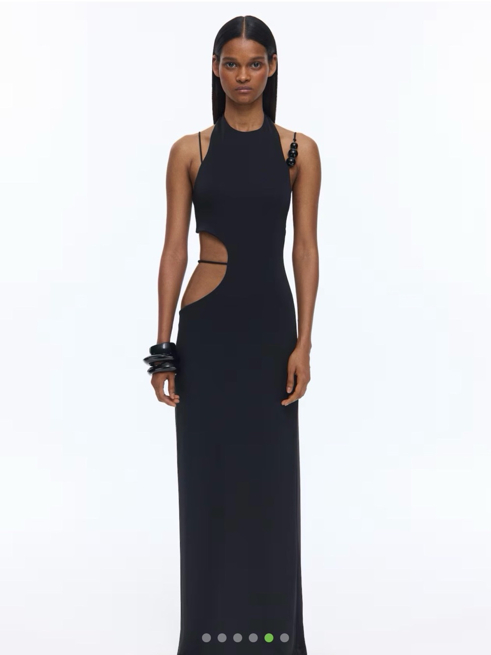 H&M x Livia Nunes Black Cutout Maxi Dress